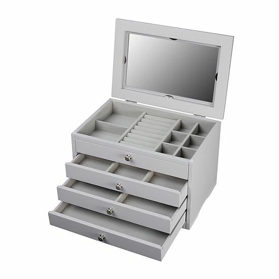 Buy ✨ Unbranded Elegant Grey Lift Top Jewelry Box ❤️ - Image 2