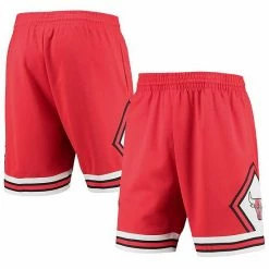 Best reviews of 💯 Unbranded Men's Mitchell & Ness Red Chicago Bulls 1997 Hardwood Classics 75th Anniversary Swingman Shorts 🌟