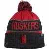 Coupon ✨ Unbranded Youth Top Of The World Scarlet Nebraska Huskers Below Zero Cuffed Knit Hat With Pom ❤️
