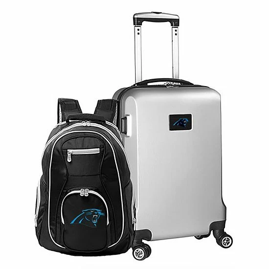 Top 10 โญ Unbranded Carolina Panthers Deluxe Hardside Spinner Carry-On & ๐ Backpack Set Pth Black ๐ - Image 7