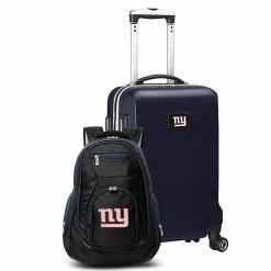 Cheap 👏 Unbranded New York Giants Deluxe Hardside Spinner Carry-On & 🎒 Backpack Set Gia Silver 🎉