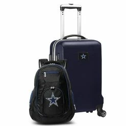 Best Pirce ⌛ Unbranded Dallas Cowboys Deluxe Hardside Spinner Carry-On & 🎒 Backpack Set Cow Pink ✔️