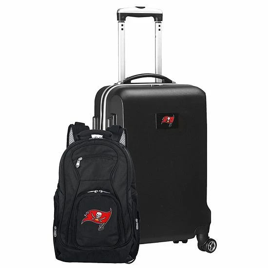 Deals ⭐ Unbranded Tampa Bay Buccaneers Deluxe Hardside Spinner Carry-On & 🎒 Backpack Set Buc Black ⌛ - Image 9