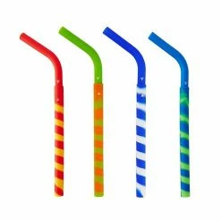 Brand new 🤩 Unbranded Reusable Silicone Straw 4-pc. Set 👏