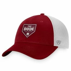 Coupon 🥰 Unbranded Men's Top Of The World Maroon Mississippi State Bulldogs The Dude Home Plate Snapback Trucker Hat 👍