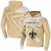 Coupon 👍 Unbranded Men's NFL X Staple Gold New Orleans Saints All Over Print Pullover Hoodie ⌛
