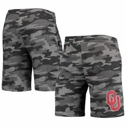 Outlet 🌟 Unbranded Men's Concepts Sport Charcoal/Gray Oklahoma Sooners Camo Backup Terry Jam Lounge Shorts 🤩