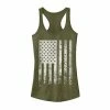 Discount 🌟 Unbranded Juniors' Fifth Sun American Flag Floral Ideal Racerback Tank 👏