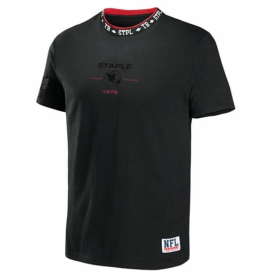 Wholesale ๐งจ Unbranded Men's NFL X Staple Black Tampa Bay Buccaneers Globe T-Shirt ๐ - Image 3