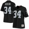 Outlet 🎁 Unbranded 👩 Women's Mitchell & Ness Bo Jackson Black Las Vegas Raiders 1988 Legacy Replica Jersey 😀