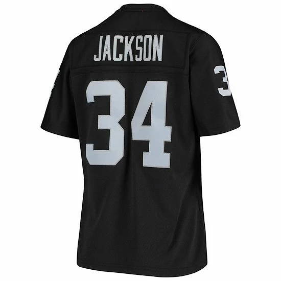 Outlet ๐ Unbranded ๐ฉ Women's Mitchell & Ness Bo Jackson Black Las Vegas Raiders 1988 Legacy Replica Jersey ๐ - Image 4