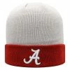 New 🔔 Unbranded Men's Top Of The World Gray/Crimson Alabama Crimson Tide Core 2-Tone Cuffed Knit Hat 😉