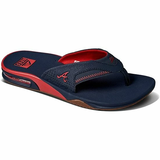 Hot Sale ๐ Unbranded Men's REEF Atlanta Braves Fanning Bottle Opener ๐ฉด Sandals ๐ฅ - Image 2