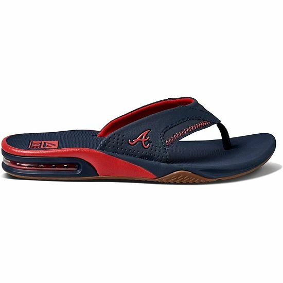 Hot Sale ๐ Unbranded Men's REEF Atlanta Braves Fanning Bottle Opener ๐ฉด Sandals ๐ฅ - Image 4