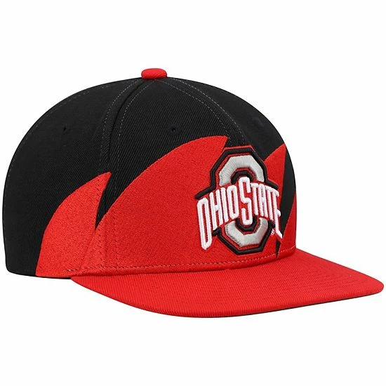 Hot Sale ⭐ Unbranded Men's Mitchell & Ness Scarlet/Black Ohio State Buckeyes Sharktooth Snapback Hat 💯 - Image 4