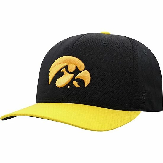 Wholesale ๐ Unbranded Men's Top Of The World Black/Gold Iowa Hawkeyes Two-Tone Reflex Hybrid Tech Flex Hat โ - Image 4