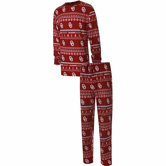 Buy ๐ฅฐ Unbranded Men's Concepts Sport Crimson Oklahoma Sooners Ugly Sweater Knit Long Sleeve Top And Pant Set ๐ฅ