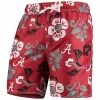 Deals 🌟 Unbranded Men's Wes & Willy Crimson Alabama Crimson Tide Floral Volley Swim Trunks 🧨