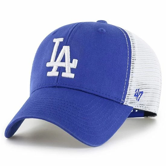 Deals 🎉 Unbranded Men's '47 Royal/Natural Los Angeles Dodgers Flagship Washed MVP Trucker Snapback Hat ✔️ - Image 2