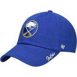 Promo 😍 Unbranded 👩 Women's '47 Royal Buffalo Sabres Team Miata Clean Up Adjustable Hat 🛒