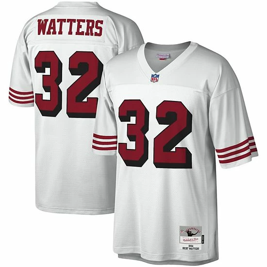 Budget โ๏ธ Unbranded Men's Mitchell & Ness Ricky Watters White San Francisco 49ers Legacy Replica Jersey ๐ - Image 2