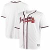 Outlet ❤️ Unbranded Men's White Atlanta Braves Big & Tall Replica Team Jersey 😍