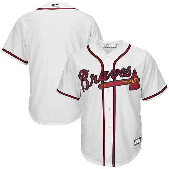 Outlet ❤️ Unbranded Men's White Atlanta Braves Big & Tall Replica Team Jersey 😍 - Image 2