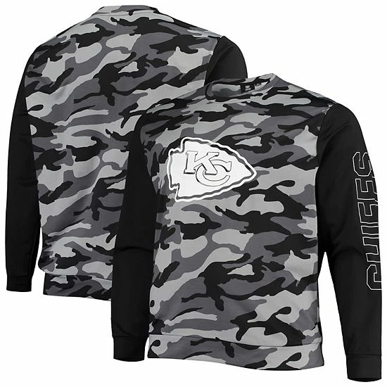 Cheapest 💯 Unbranded Men's FOCO Black Kansas City Chiefs Camo Long Sleeve T-Shirt ⭐ - Image 2