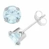 Coupon 🔥 Unbranded Pure Gem Collection 10k White Gold 6 Mm Aquamarine Stud Earrings ⭐