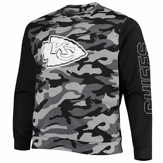 Cheapest 💯 Unbranded Men's FOCO Black Kansas City Chiefs Camo Long Sleeve T-Shirt ⭐ - Image 3