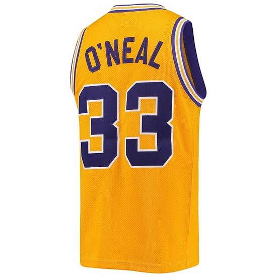 New 🛒 Unbranded Men's Original Retro Brand Shaquille O'Neal Gold LSU Tigers Commemorative Classic 🏀 Basketball Jersey 💯 - Image 4