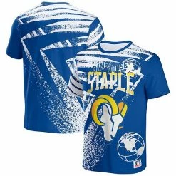 Outlet ✨ Unbranded Men's NFL X Staple Royal Los Angeles Rams All Over Print T-Shirt 💯