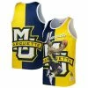 Hot Sale ✔️ Unbranded Men's Mitchell & Ness Dwyane Wade Blue/Gold Marquette Golden Eagles Sublimated Player Tank Top 👍