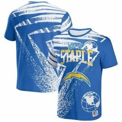New ⌛ Unbranded Men's NFL X Staple Blue Los Angeles Chargers All Over Print T-Shirt 🎉