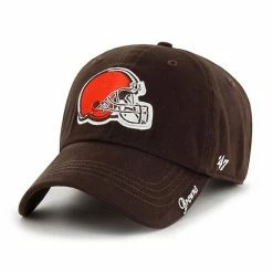 Hot Sale 💯 Unbranded 👩 Women's '47 Brown Cleveland Browns Miata Clean Up Primary Logo Adjustable Hat 😀