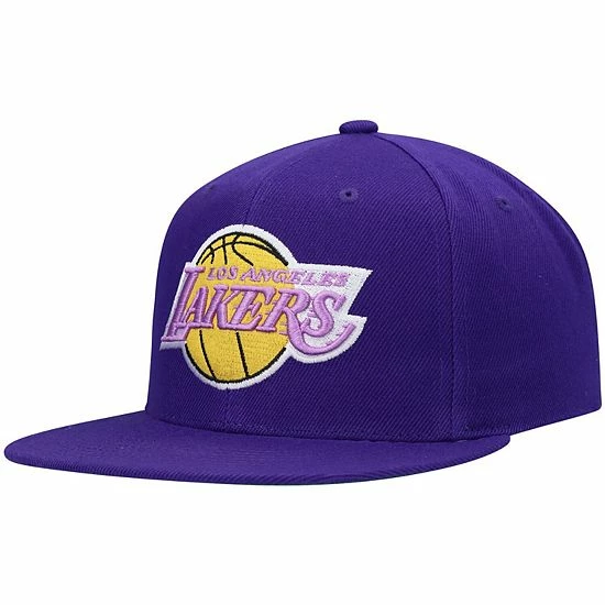 Best Sale ๐ Unbranded Men's Mitchell & Ness Purple Los Angeles Lakers Hardwood Classics Snapback Hat ๐ - Image 4