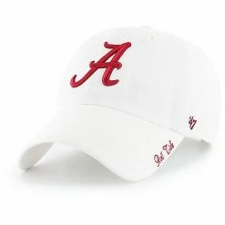 Buy 🔥 Unbranded 👩 Women's '47 White Alabama Crimson Tide Miata Clean Up Logo Adjustable Hat ✔️