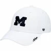 Coupon 😉 Unbranded 👩 Women's '47 White Michigan Wolverines Miata Clean Up Logo Adjustable Hat 👍
