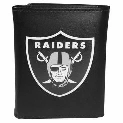 Best deal 🌟 Unbranded Men's Oakland Raiders Logo Tri-Fold Wallet 🔔