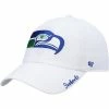 Cheapest 😀 Unbranded 👩 Women's '47 White Seattle Seahawks Miata Clean Up Legacy Adjustable Hat ✨