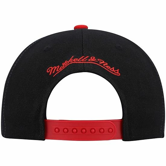 Budget 🔥 Unbranded Men's Mitchell & Ness Black/Red Chicago Bulls Hardwood Classics Sharktooth Snapback Hat 😀 - Image 5
