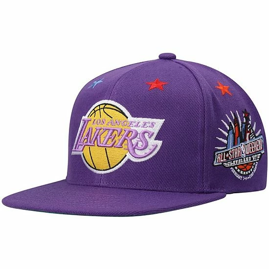 Promo 🤩 Unbranded Men's Mitchell & Ness Purple Los Angeles Lakers Hardwood Classics 1997 NBA All-Star Weekend Top Star Snapback Hat 🥰 - Image 2