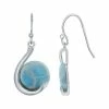 Promo 🎁 Unbranded Sterling Silver Round Larimar Teardrop Earrings 😉