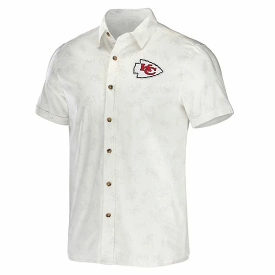 Outlet ๐ Unbranded Men's NFL X Darius Rucker Collection By Fanatics White Kansas City Chiefs Woven Button-Up T-Shirt ๐ - Image 3