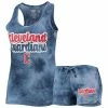Promo 👏 Unbranded 👩 Women's Concepts Sport Navy Cleveland Guardians Billboard Racerback Tank Top & Shorts Set 😀