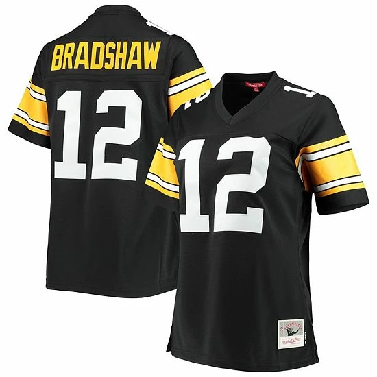 Discount ⭐ Unbranded 👩 Women's Mitchell & Ness Terry Bradshaw Black Pittsburgh Steelers Legacy Replica Player Jersey 🔥 - Image 2