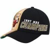 Deals 🧨 Unbranded Men's Mitchell & Ness Black Chicago Bulls Hardwood Classics 1997 NBA Champions Stretch Snapback Hat 🎉