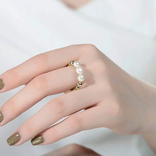 Cheapest ๐งจ Unbranded 14k Gold Over Sterling Silver Freshwater Cultured Pearl Ring ๐ - Image 3