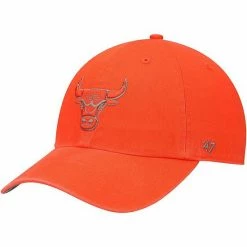 Best Pirce 🥰 Unbranded Men's '47 Orange Chicago Bulls Ballpark Clean Up Adjustable Hat 🤩