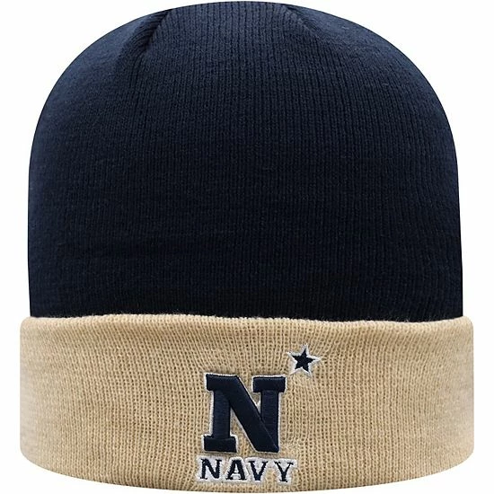 Coupon 🛒 Unbranded Men's Top Of The World Navy/Gold Navy Midshipmen Core 2-Tone Cuffed Knit Hat ✨ - Image 2